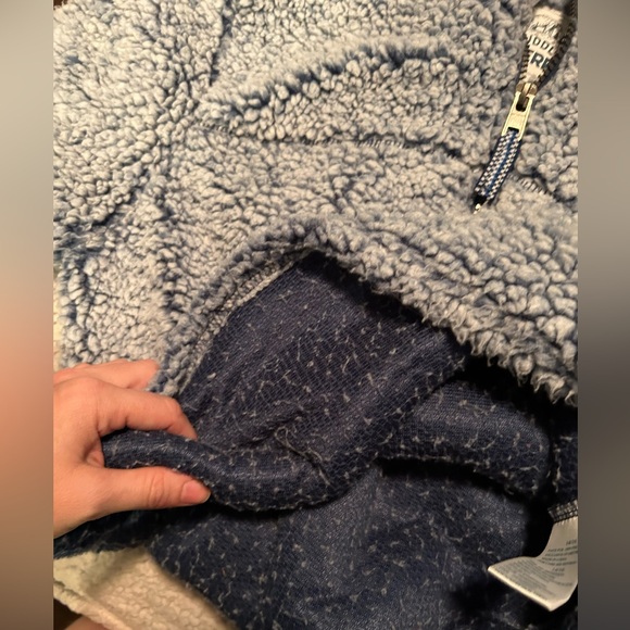 🐻☁️Cuddly Sherpa Navy Half-Zip - Picture 6 of 6